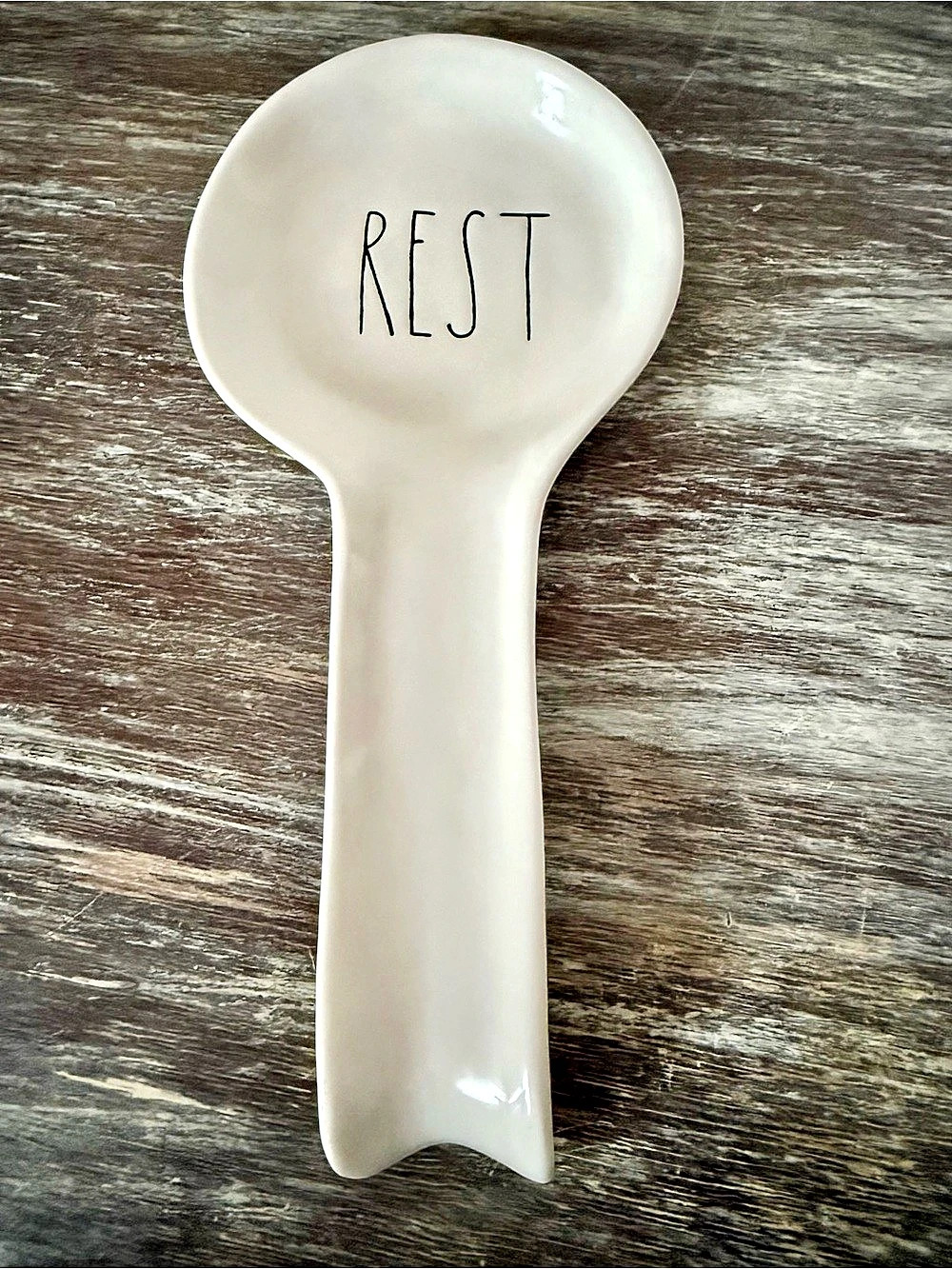 Rae Dunn Rest spoon rest Ceramic White